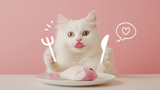 A cat about to dig into a meal of fish. Omega-3 can be good for cats, but can degrade easily if not handled properly. By Greycoat Research.